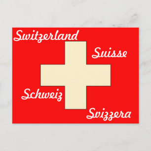 Swiss flag postcard