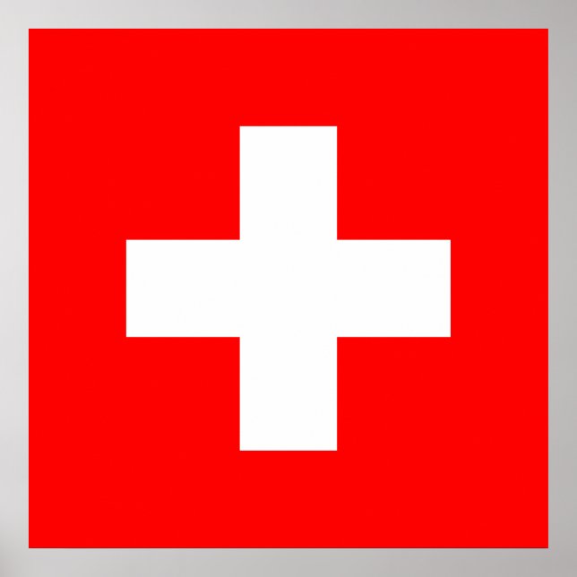Swiss Flag Poster (Front)