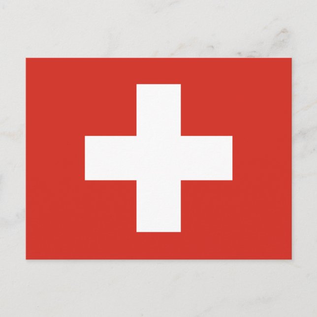 Swiss Flag Red Cross Postcard (Front)