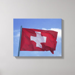 Swiss Flag RF) Canvas Print