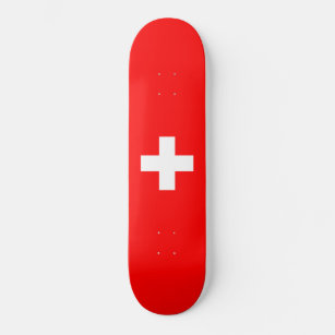 Swiss Flag Skateboard