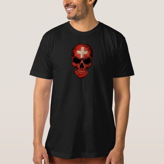 Swiss Flag Skull T-Shirt