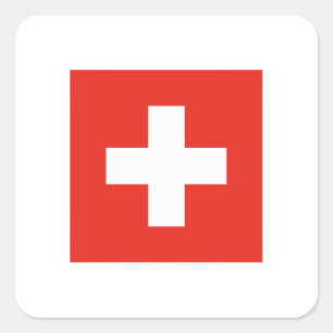 Swiss Flag Square Sticker