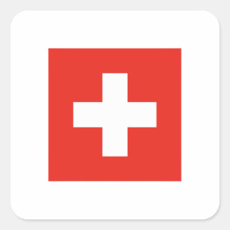 Swiss Flag Square Sticker