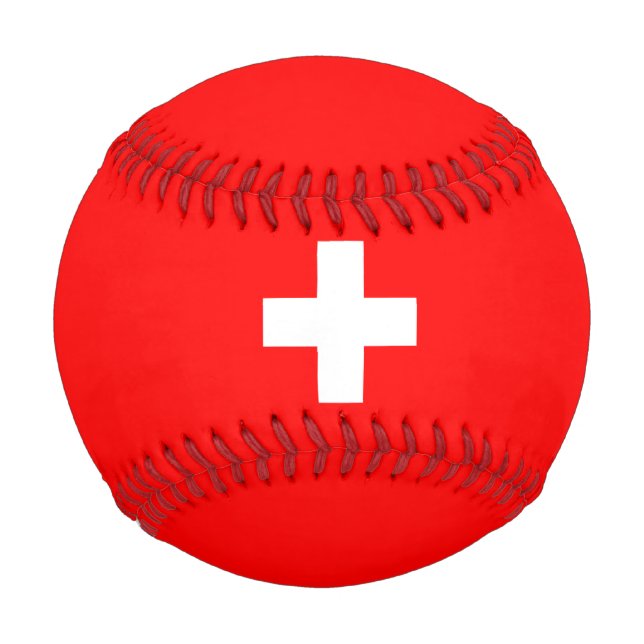 Swiss Flag (Switzerland) Baseball (Front)