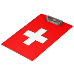 Swiss Flag (Switzerland) Clipboard