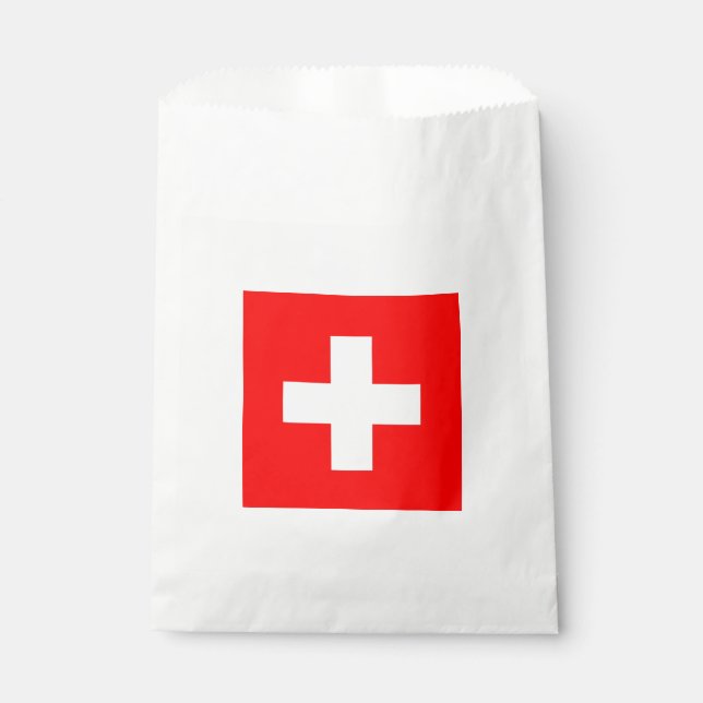 Swiss Flag (Switzerland) Favour Bags (Front)