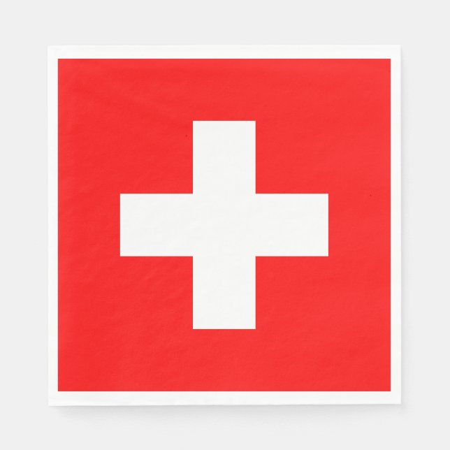 Swiss Flag (Switzerland) Napkin (Front)