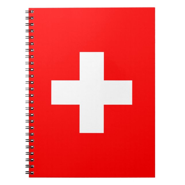 Swiss Flag (Switzerland) Notebook (Front)