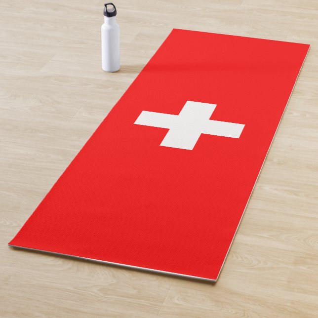 Swiss Flag (Switzerland) Yoga Mat (In Situ)