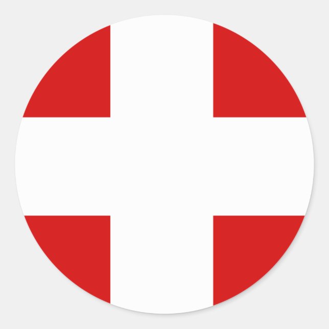 Swiss Flag T-shirts and Gifts Classic Round Sticker (Front)
