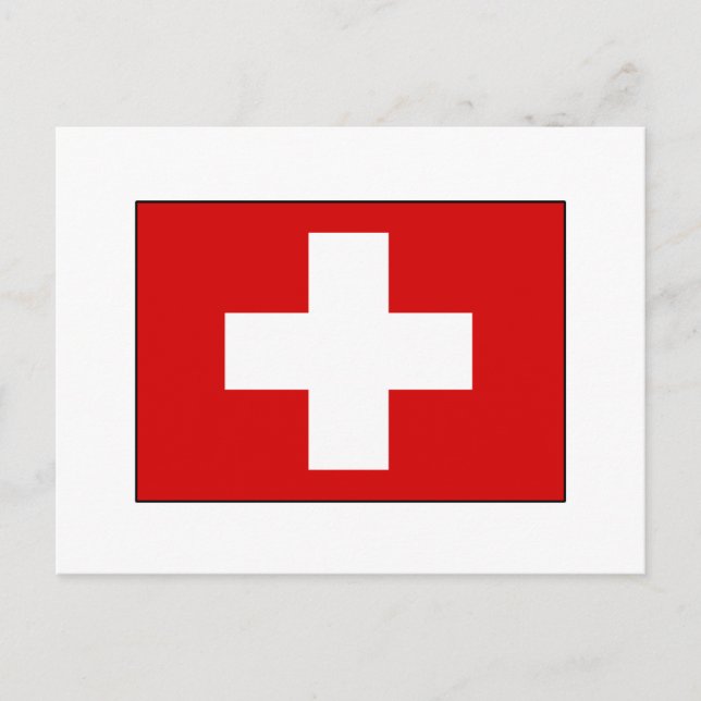 Swiss Flag T-shirts and Gifts Postcard (Front)
