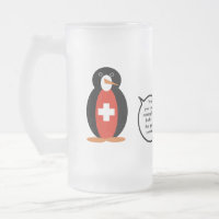 Swiss Flag Talking Ms. Penguin Personalised