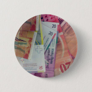 Swiss franks 6 cm round badge