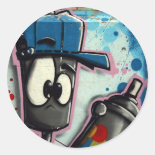 Swiss Graffiti Classic Round Sticker