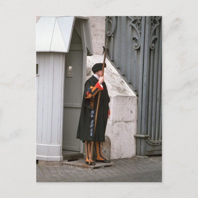 Swiss Guard in uniform designed by Michelangelo Postcard (Front)
