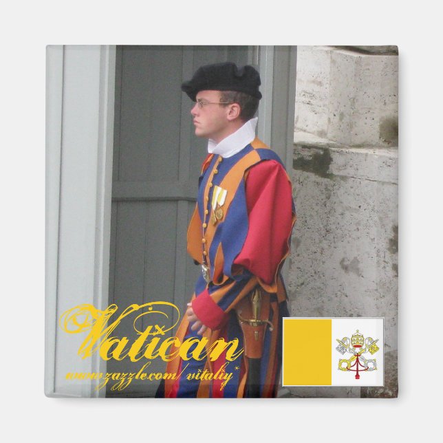 Swiss guard Vatican city cool magnet design (Front)