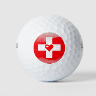 Swiss heart golf balls