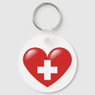 Swiss heart - Schweizer Herz - Coeur suisse Key Ring