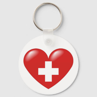 Swiss heart - Schweizer Herz - Coeur suisse Key Ring