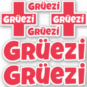 Swiss Hello Gruezi Die-Cut Stickers