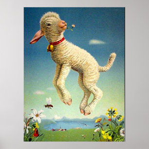 Swiss Lamb Vintage Poster