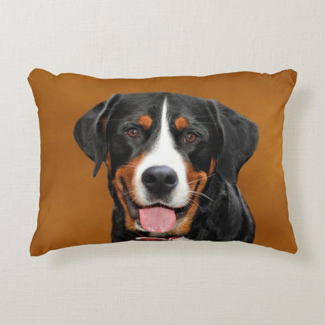 Swiss Mountain Dog Decorative Cushion (Front)