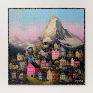 SWISS MOUNTAIN VILLAGE PUZZLE GREAT COLOR