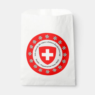 Swiss National Day Switzerland Flag Edelweiss Favour Bags