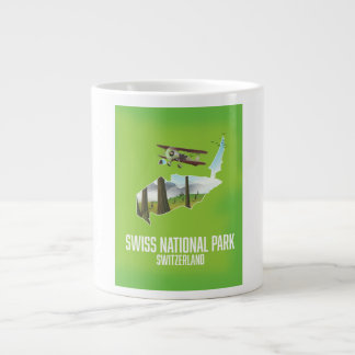 Swiss National Park , Switzerland map Large Coffee Mug