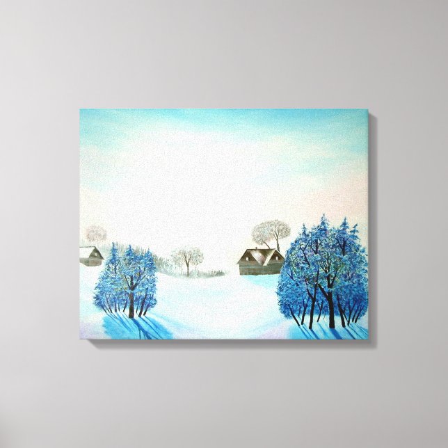 Swiss Opus Blue Christmas Canvas Print (Front)