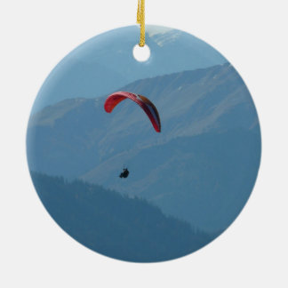 Swiss Paragliding Ceramic Tree Decoration
