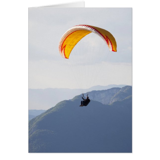 Swiss Paragliding Flying Orange Europe Glider (Front)