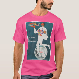 Swiss Railways Vintage Travel Poster Man Riding U T-Shirt