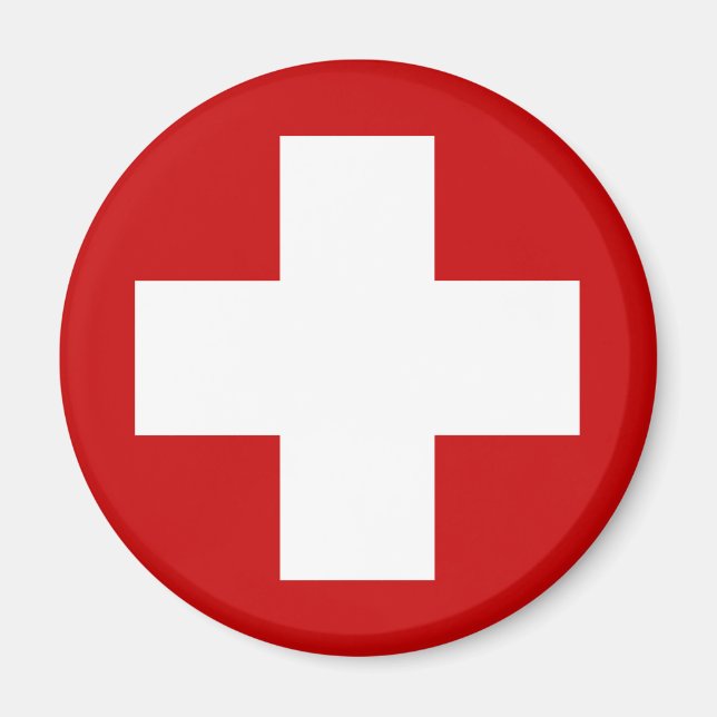 Swiss Red Cross Emergency Recovery Roundell Magnet (Front)