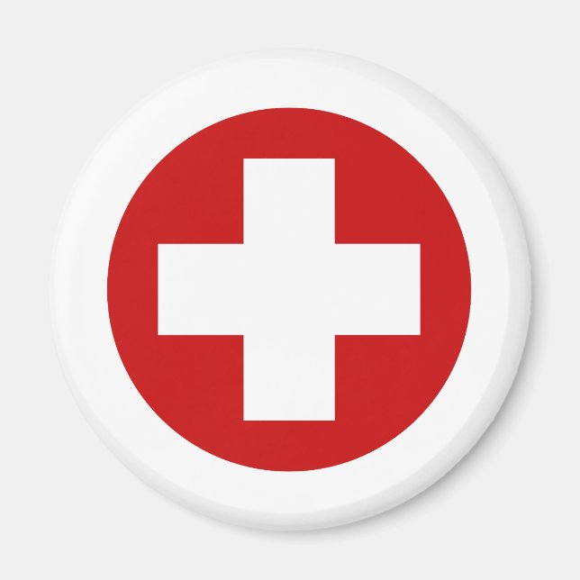 Swiss Red Cross Emergency Recovery Roundell Magnet (Front)