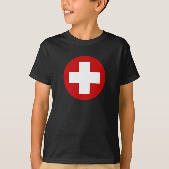 Swiss Red Cross Emergency Recovery Roundell T-Shirt (Front)