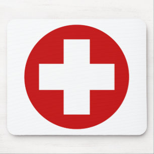 Swiss Red Cross Emergency Roundell Mouse Mat