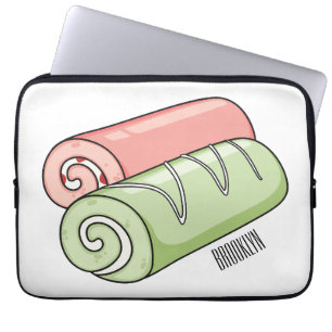 Swiss roll / roll cake cartoon illustration laptop sleeve