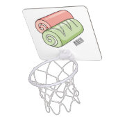 Swiss roll / roll cake cartoon illustration  mini basketball hoop (Above)