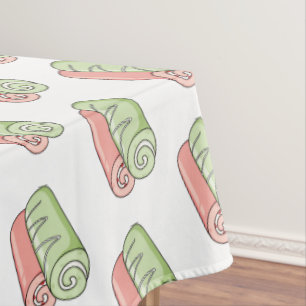Swiss roll / roll cake cartoon illustration tablecloth