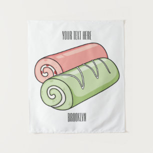 Swiss roll / roll cake cartoon illustration tapestry