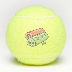 Swiss roll / roll cake cartoon illustration  tennis balls