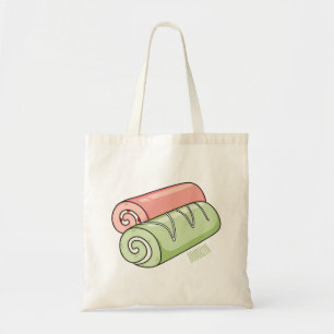Swiss roll / roll cake cartoon illustration  tote bag