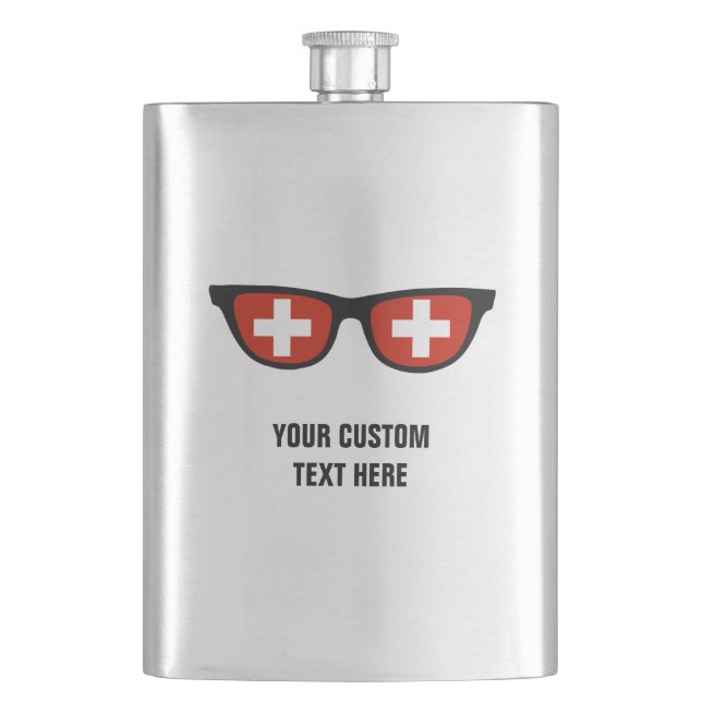 Swiss Shades custom flask (Front)