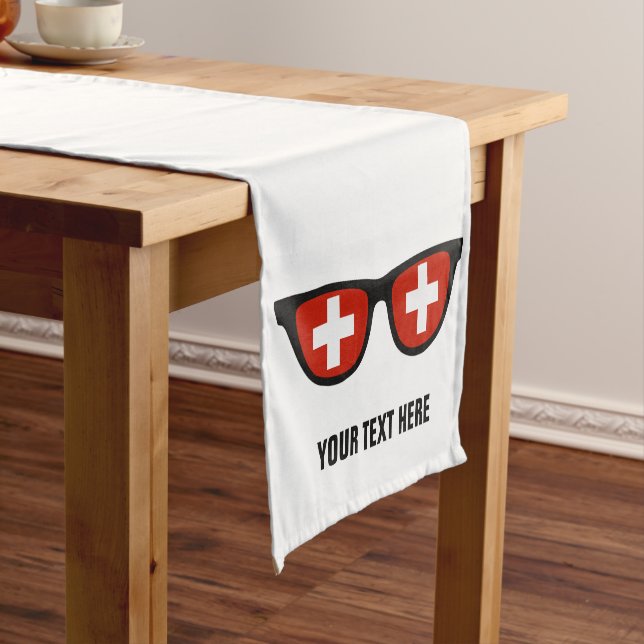 Swiss Shades custom table runners (In Situ)