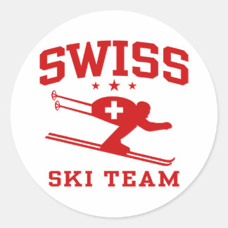 Swiss Ski Team Classic Round Sticker