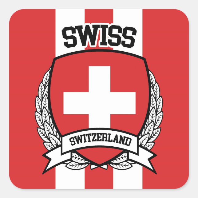 Swiss Square Sticker (Front)