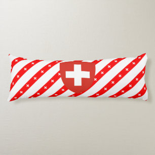 Swiss stripes flag body cushion