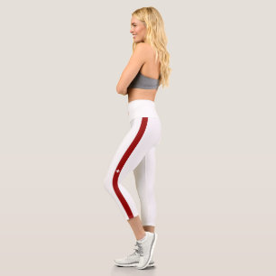 Swiss stripes flag capri leggings